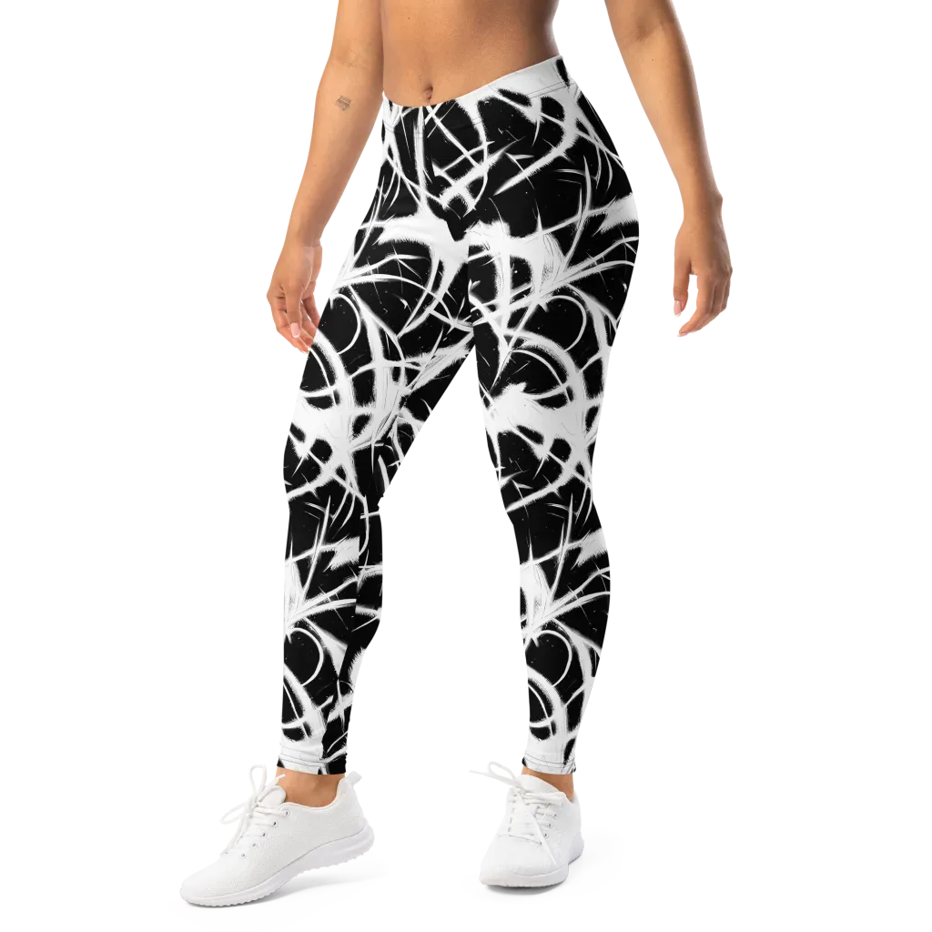 Black Thorn on Leggings — Left Front