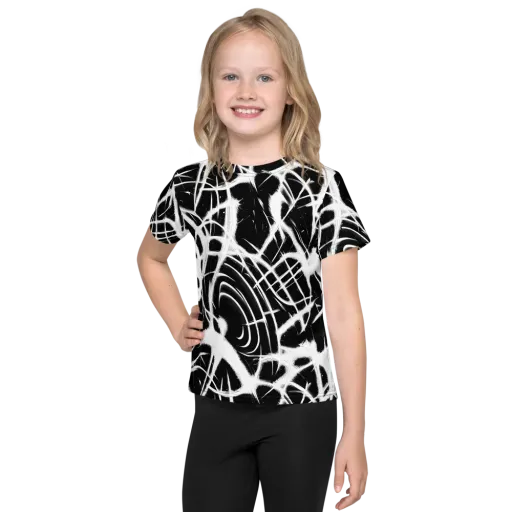 Black Thorn on a Kids Crew Neck T-Shirt
