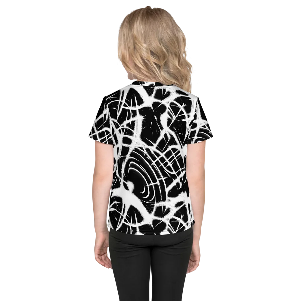 Black Thorn on Kids Crew Neck T-Shirt — Back