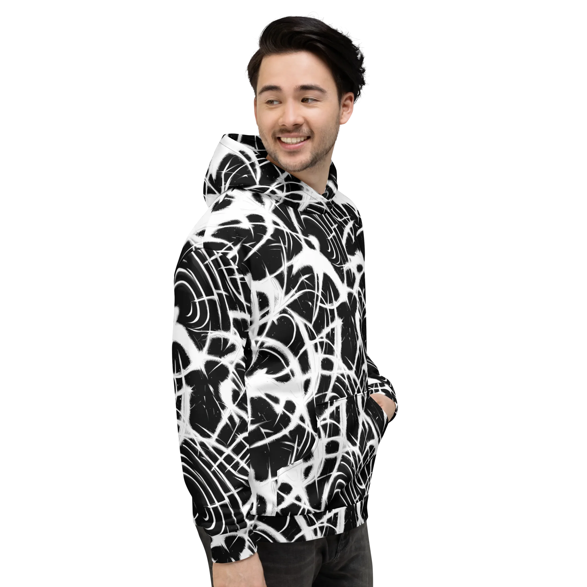 Black Thorn on Hoodie — Right