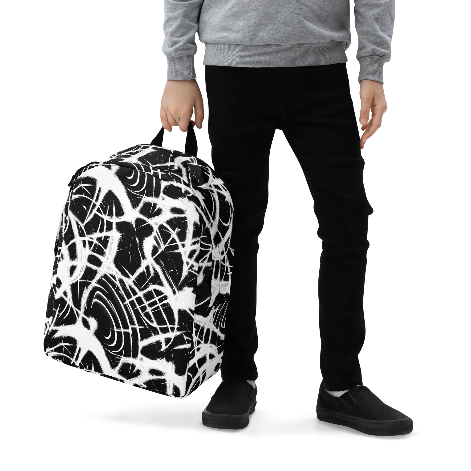 Black Thorn on Minimalist Backpack — Zoomed-in