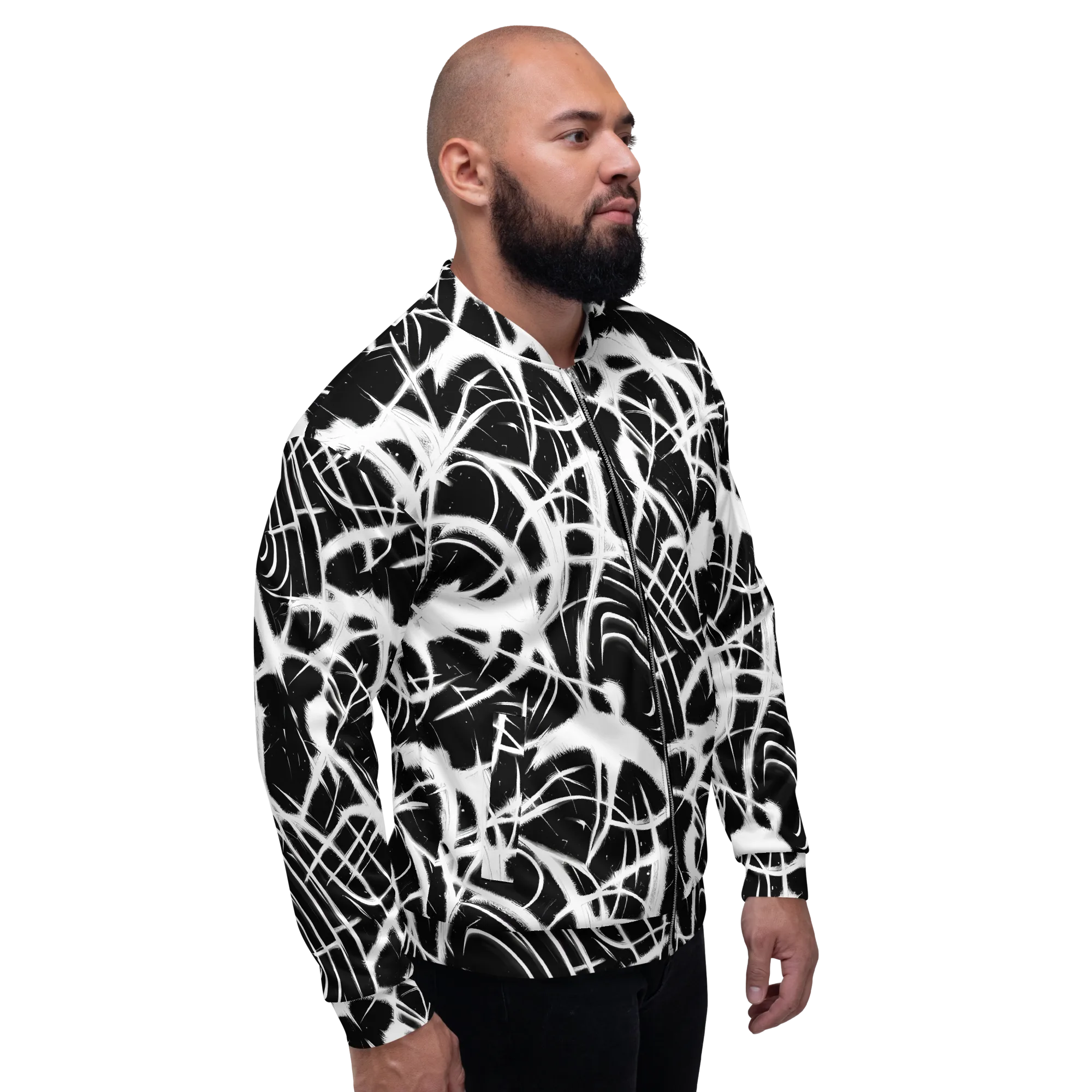 Black Thorn on Bomber Jacket — Right