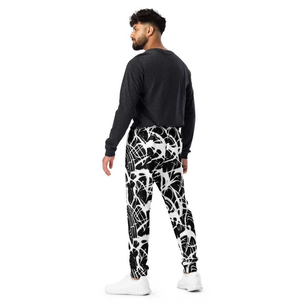 Black Thorn on Men's Joggers — Back