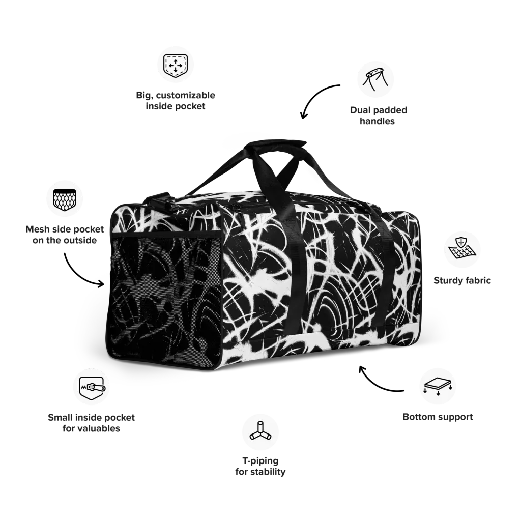 Black Thorn on Duffle Bag — Right Front
