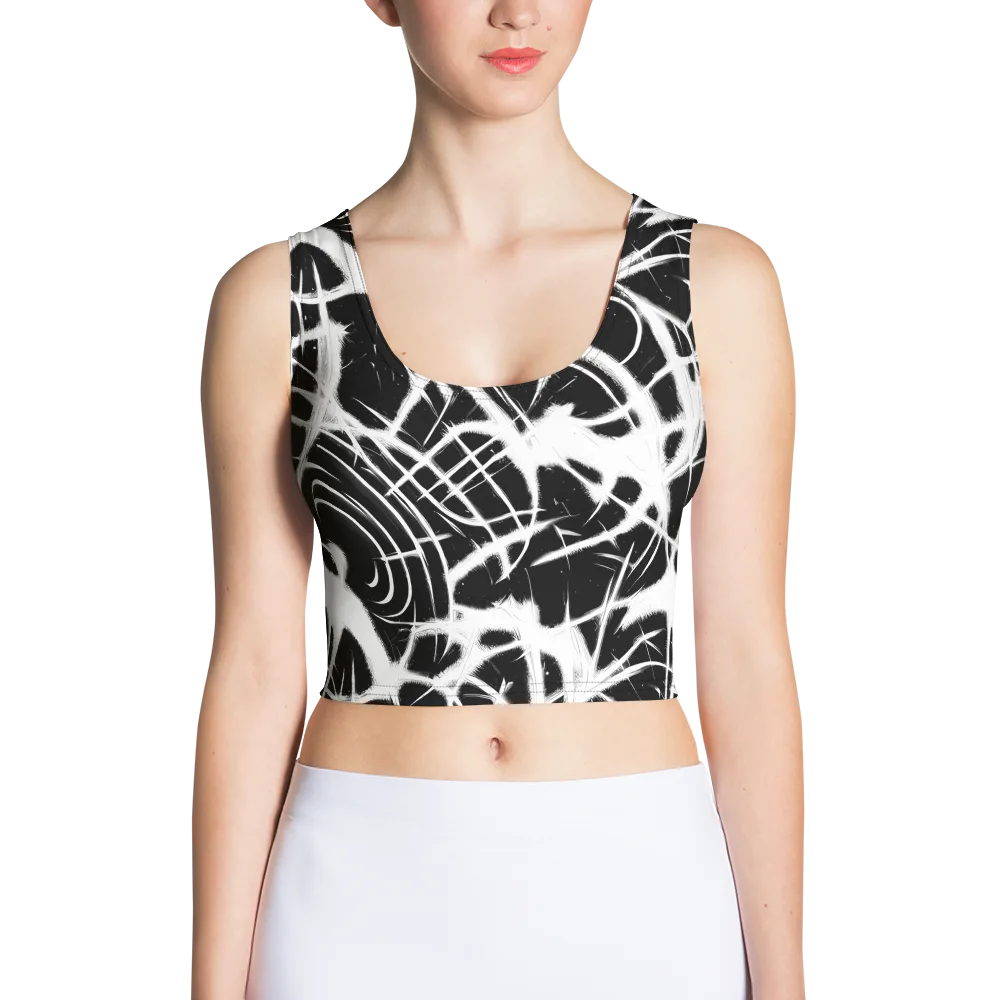 Black Thorn on Crop Top — Front
