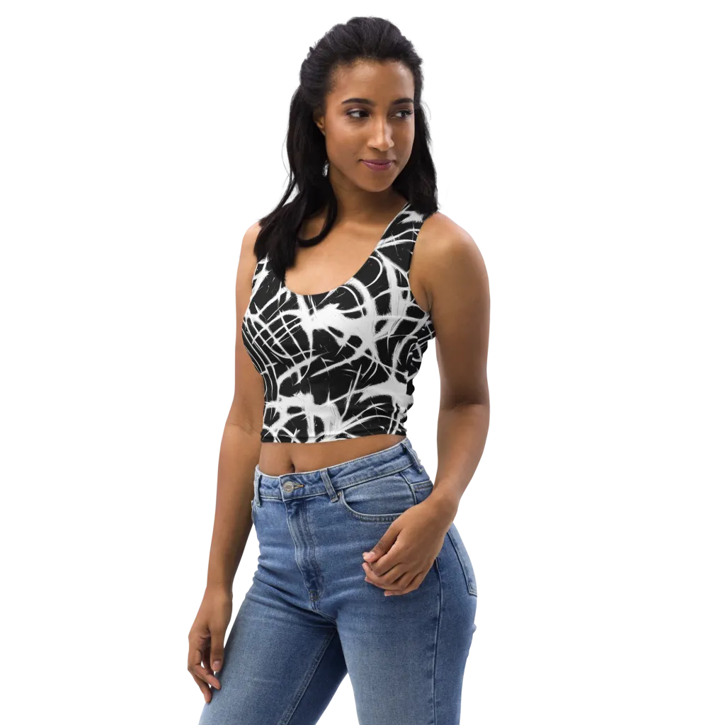 Black Thorn on Crop Top — Left Front