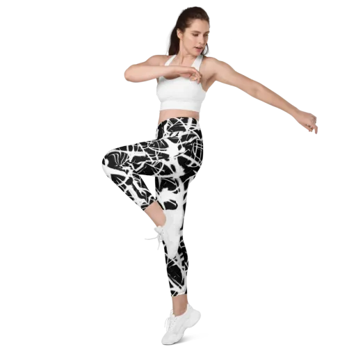 Black Thorn on a Leggings with Pockets