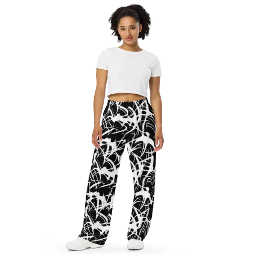 Black Thorn on a Wide-Leg Pants