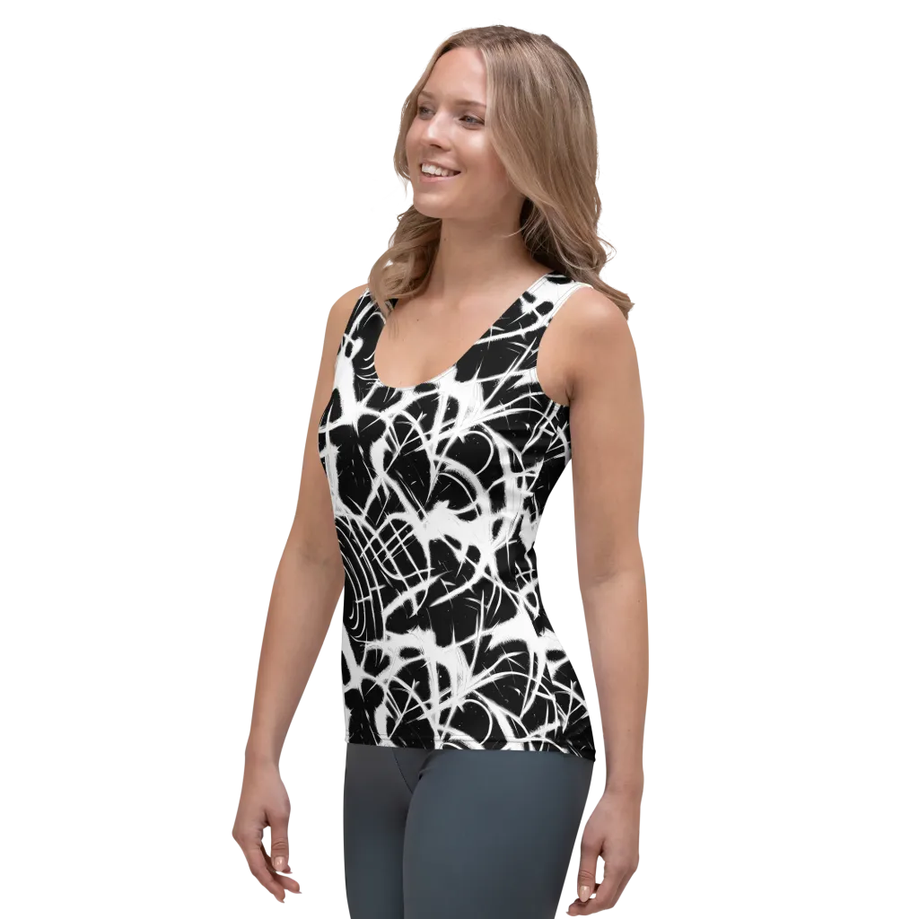 Black Thorn on Women's Tank Top — Left Front