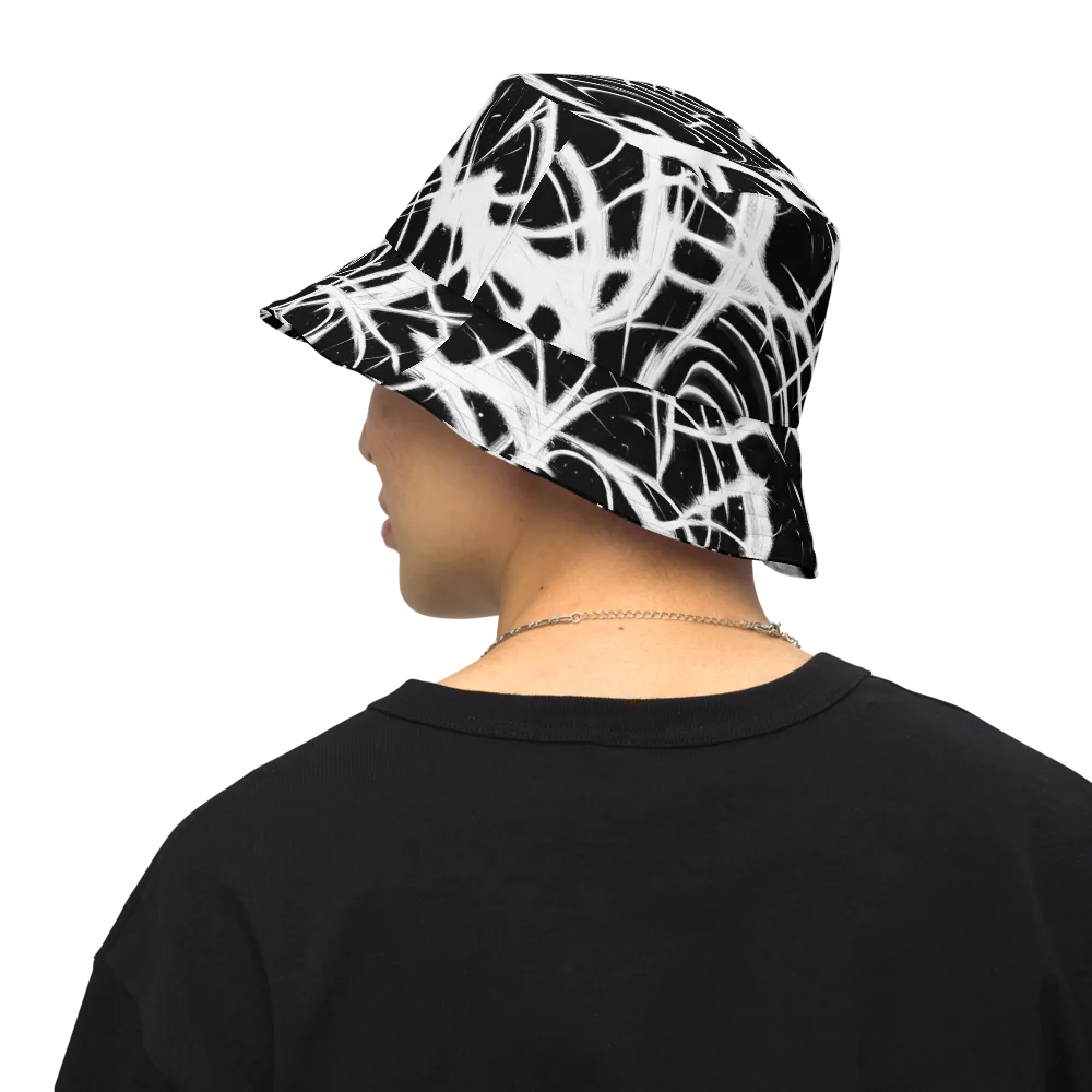 Black Thorn on Reversible Bucket Hat — Back Inside