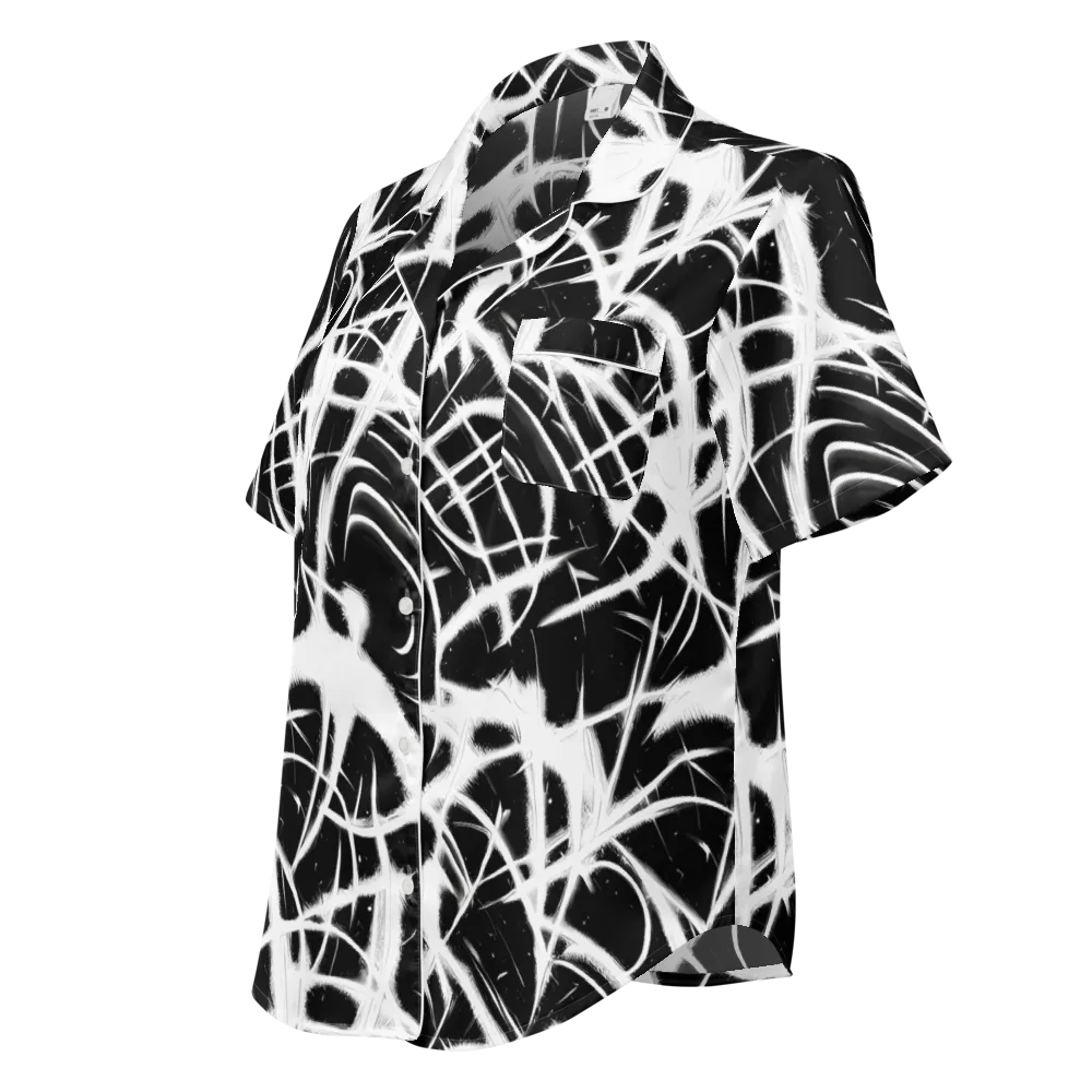 Black Thorn on Women's Short Sleeve Pajama Top — Left Front