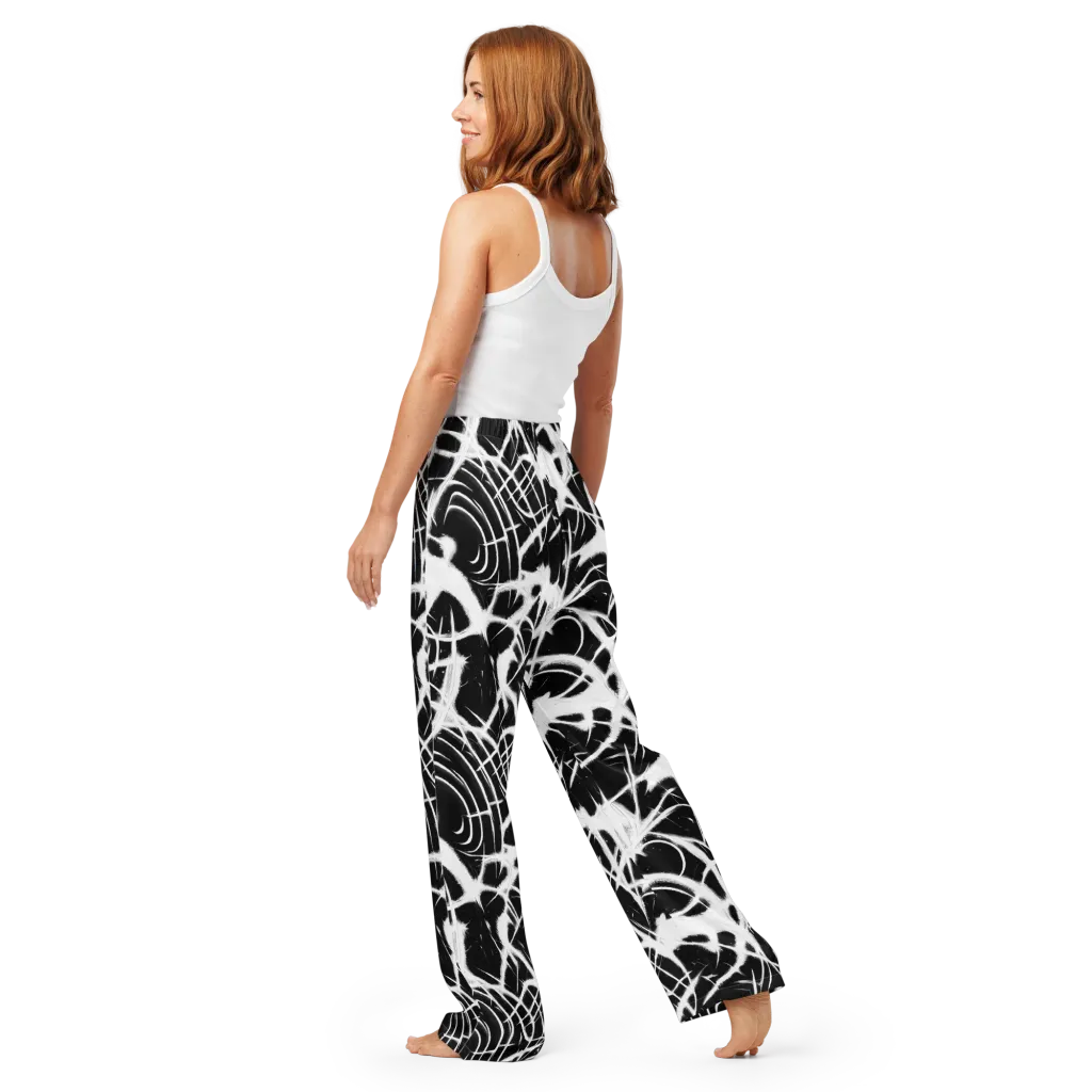Black Thorn on Women's Pajama Pants — Back