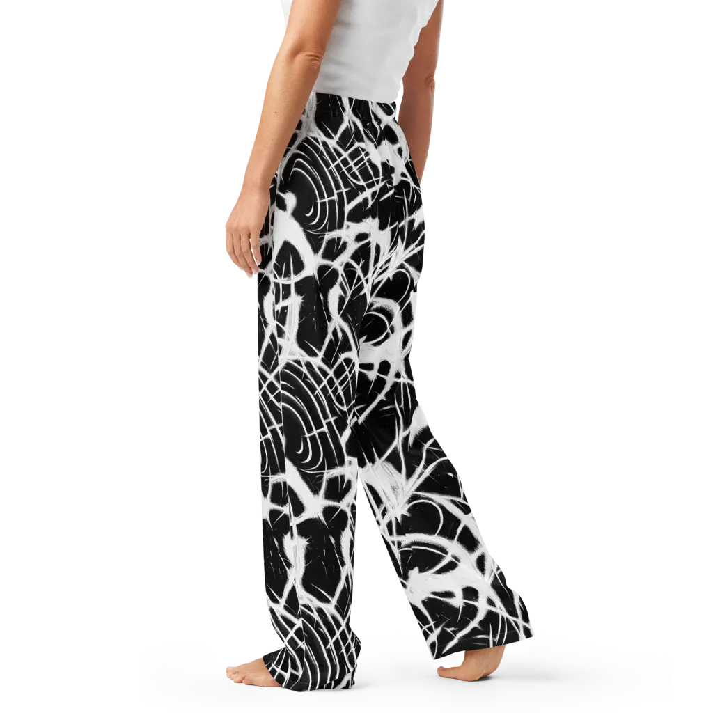 Black Thorn on Women's Pajama Pants — Left