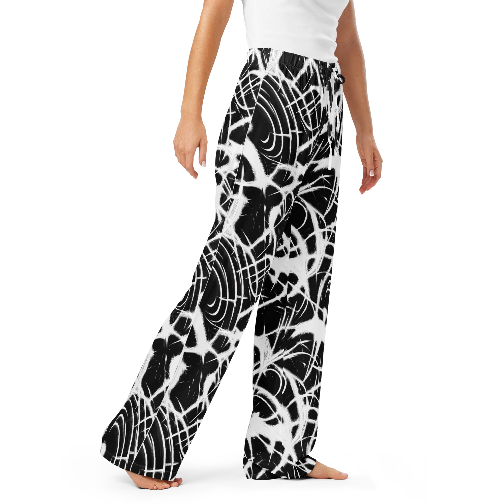 Black Thorn on Women's Pajama Pants — Right Front