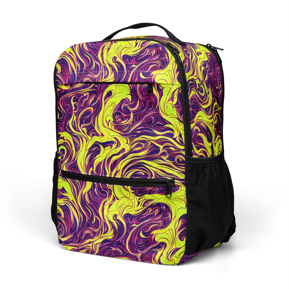 Fluoro Labyrinth on Utility Backpack — Left Front