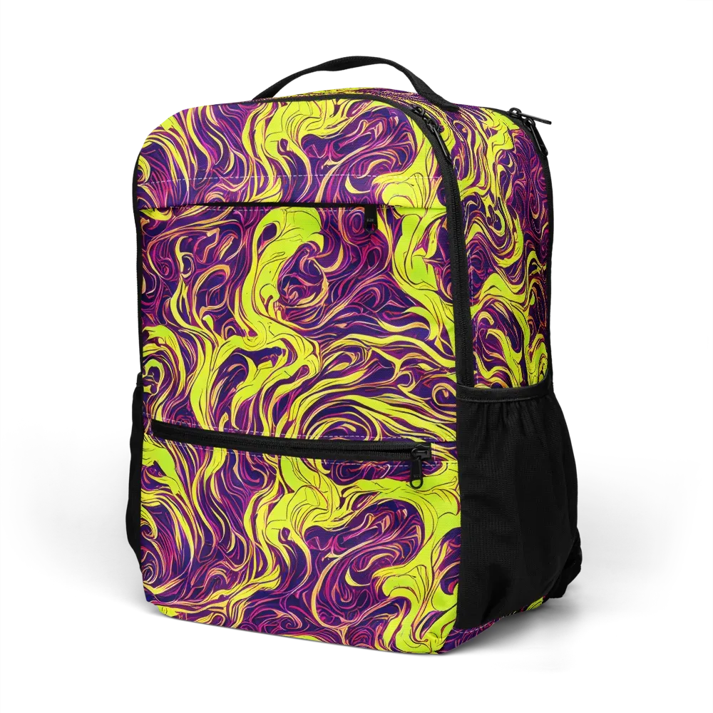 Fluoro Labyrinth on Utility Backpack — Left Front