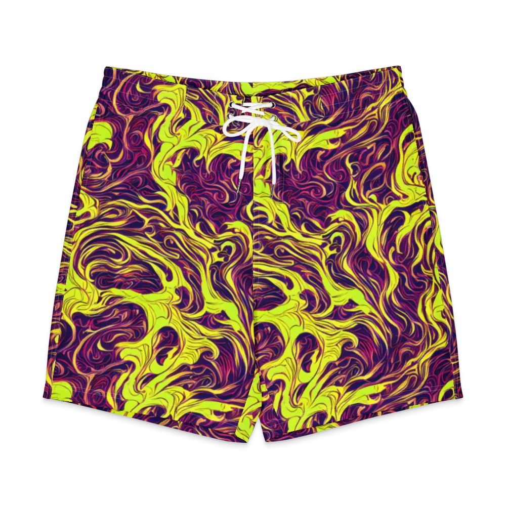 Fluoro Labyrinth on Men's Board Shorts — Front