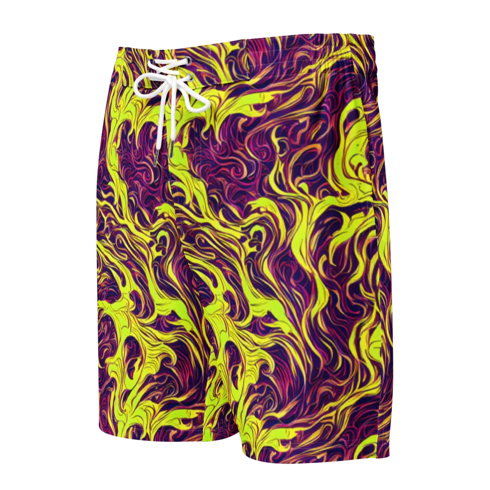 Fluoro Labyrinth on Men's Board Shorts — Front