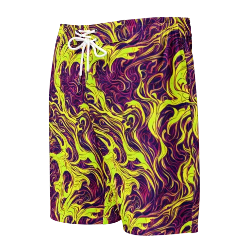 Fluoro Labyrinth on a Men's Board Shorts