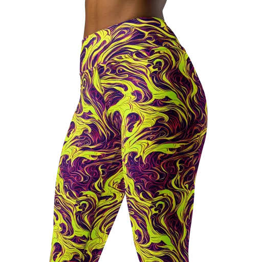 Fluoro Labyrinth on a Yoga Leggings