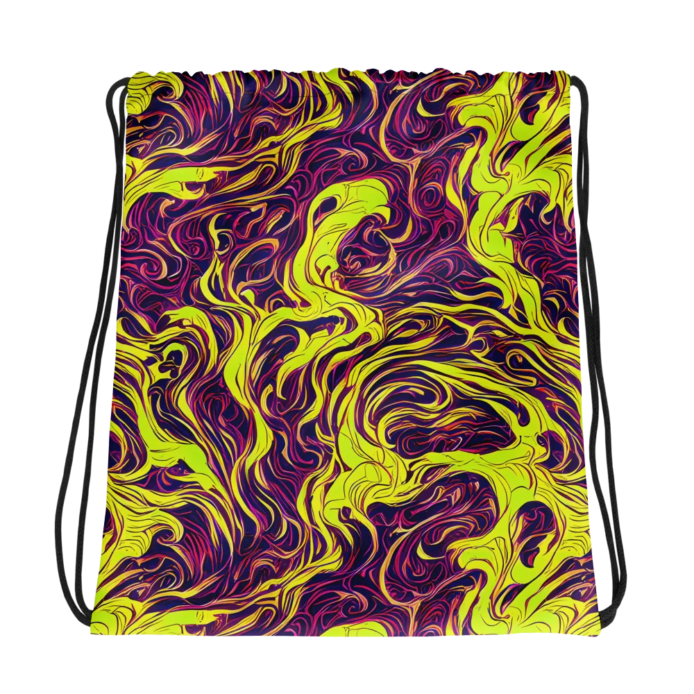 Fluoro Labyrinth on Drawstring Bag — Photo