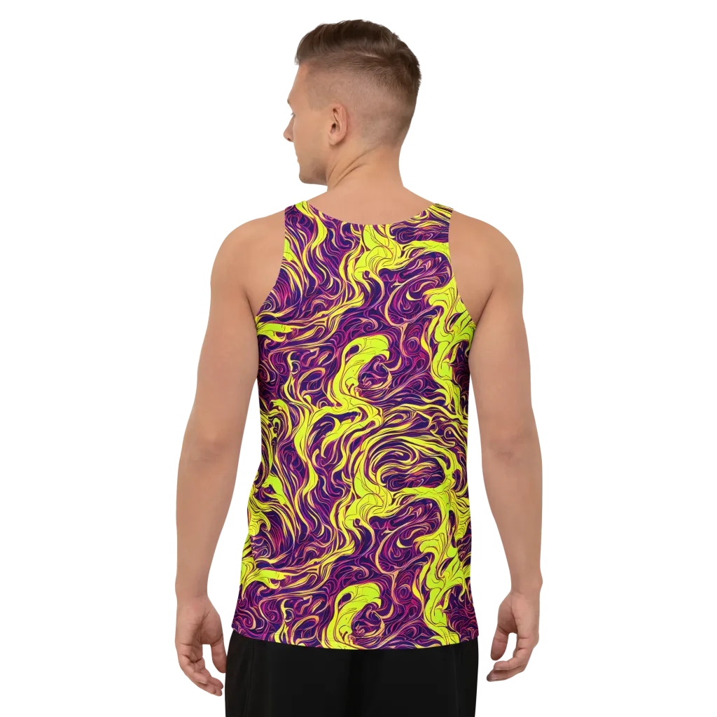 Fluoro Labyrinth on Men's Tank Top — Back