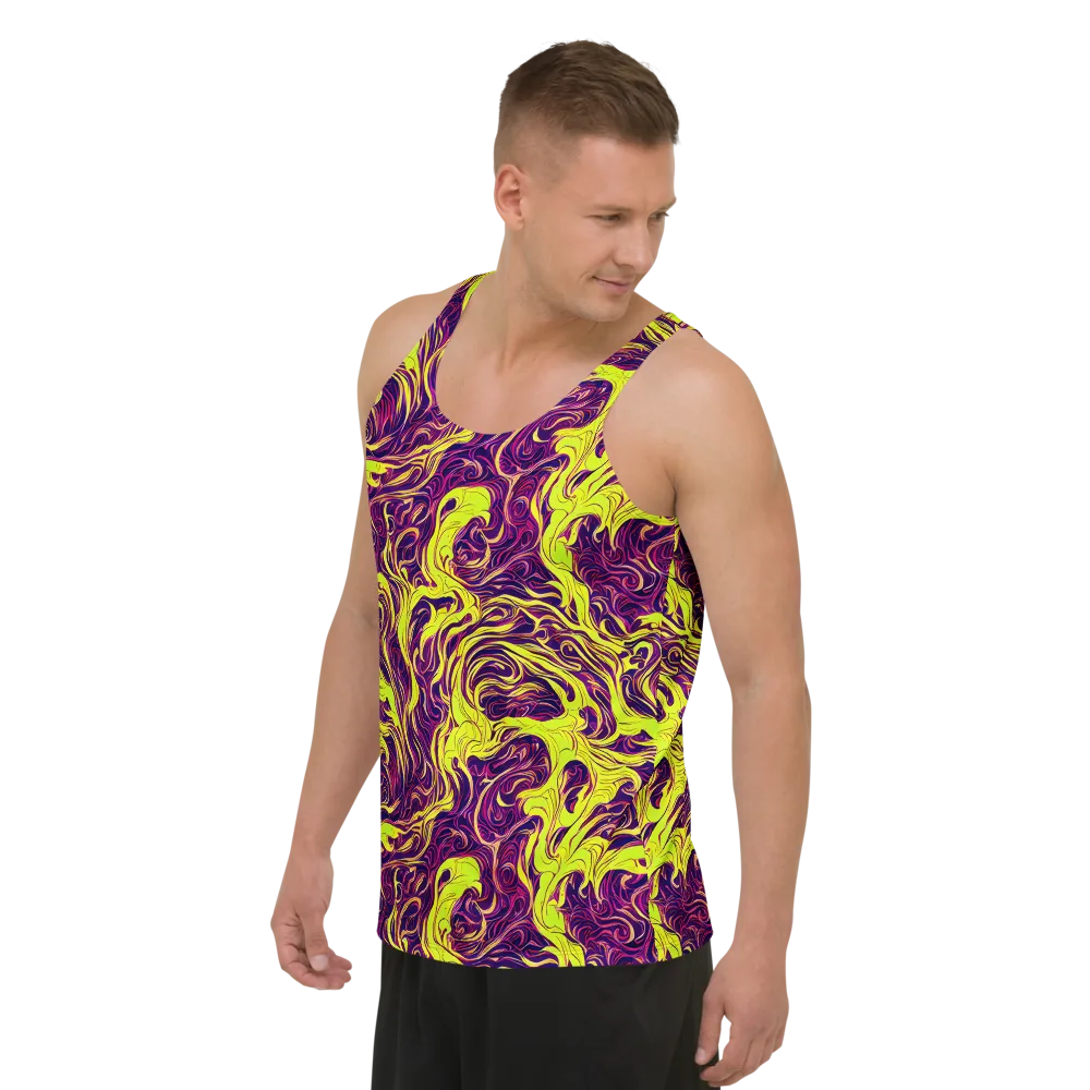 Fluoro Labyrinth on Men's Tank Top — Left Front