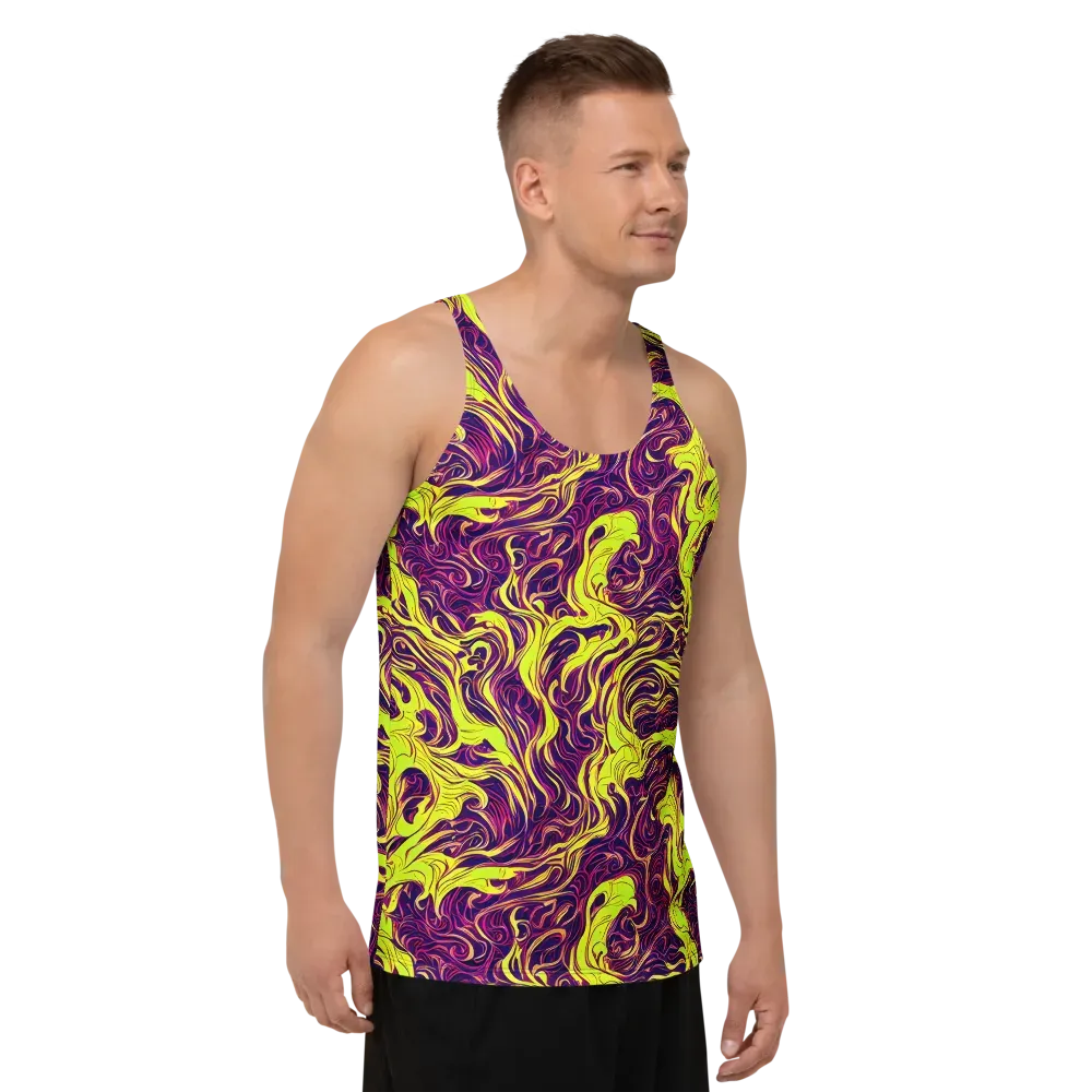 Fluoro Labyrinth on Men's Tank Top — Right Front