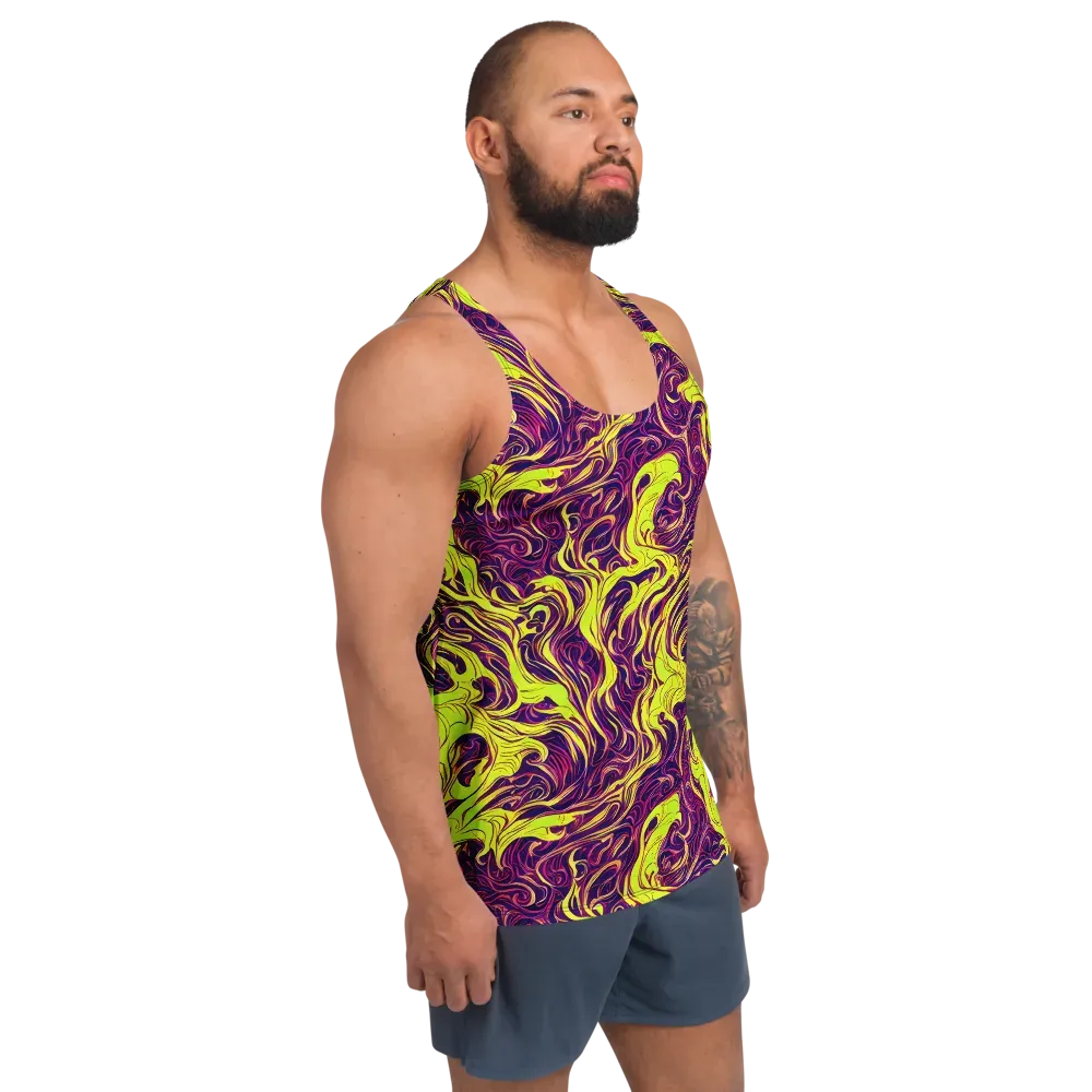Fluoro Labyrinth on Men's Tank Top — Right Front