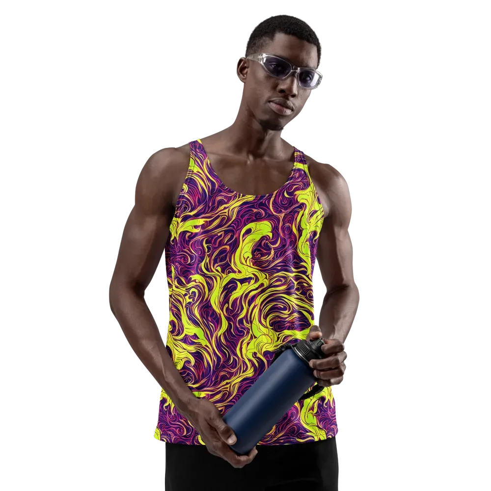 Fluoro Labyrinth on Men's Tank Top — Front