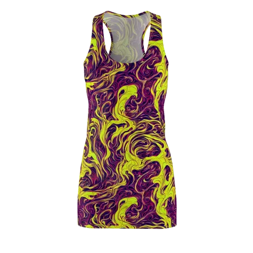Fluoro Labyrinth on a Racerback Dress