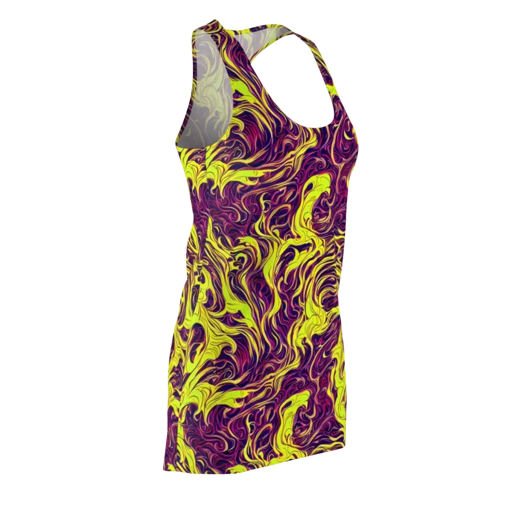 Fluoro Labyrinth on Racerback Dress — Front Side