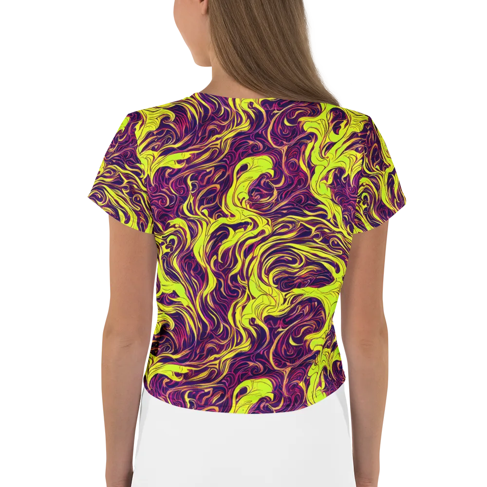 Fluoro Labyrinth on Crop Tee — Back