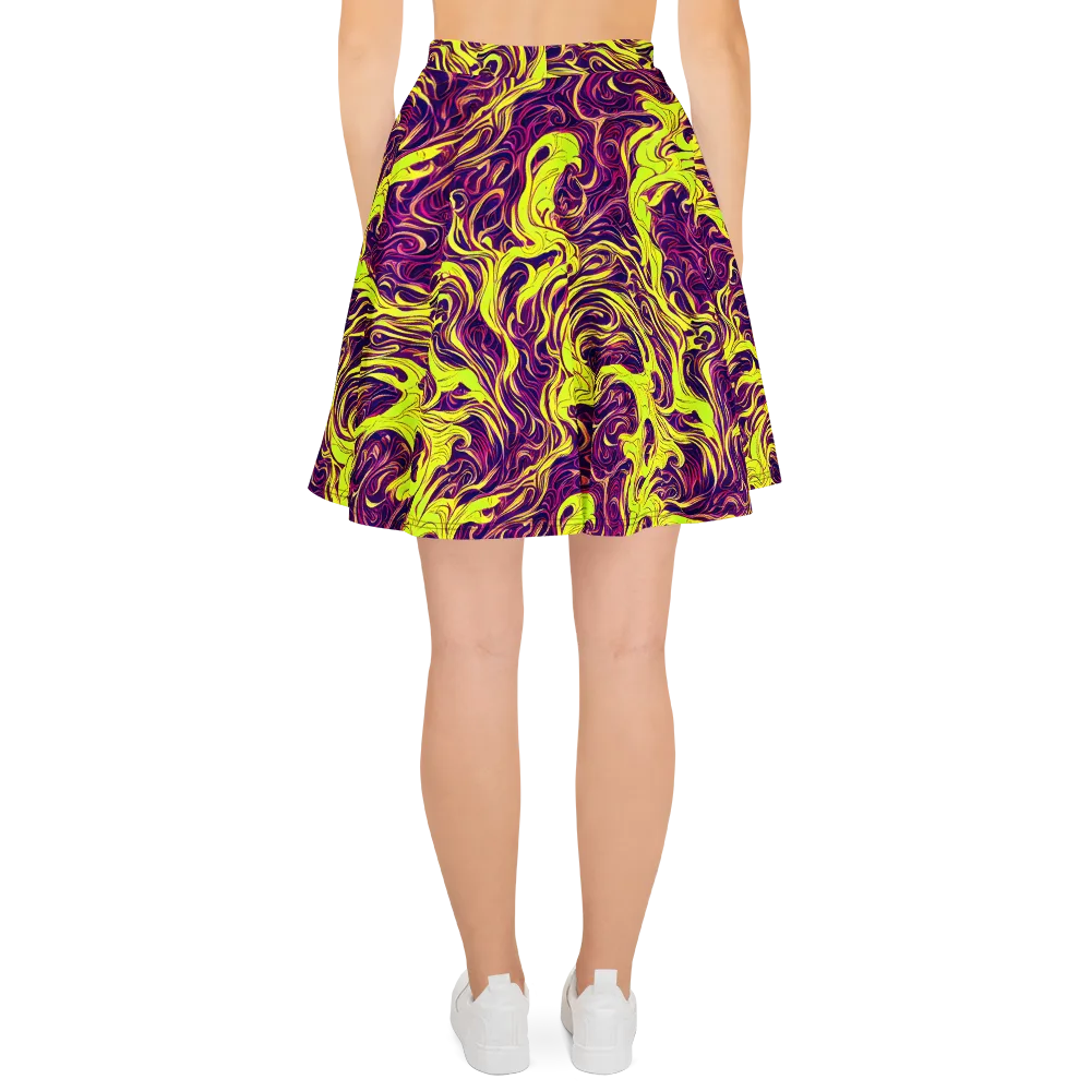 Fluoro Labyrinth on Skater Skirt — Back