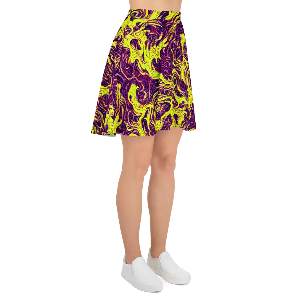 Fluoro Labyrinth on Skater Skirt — Right