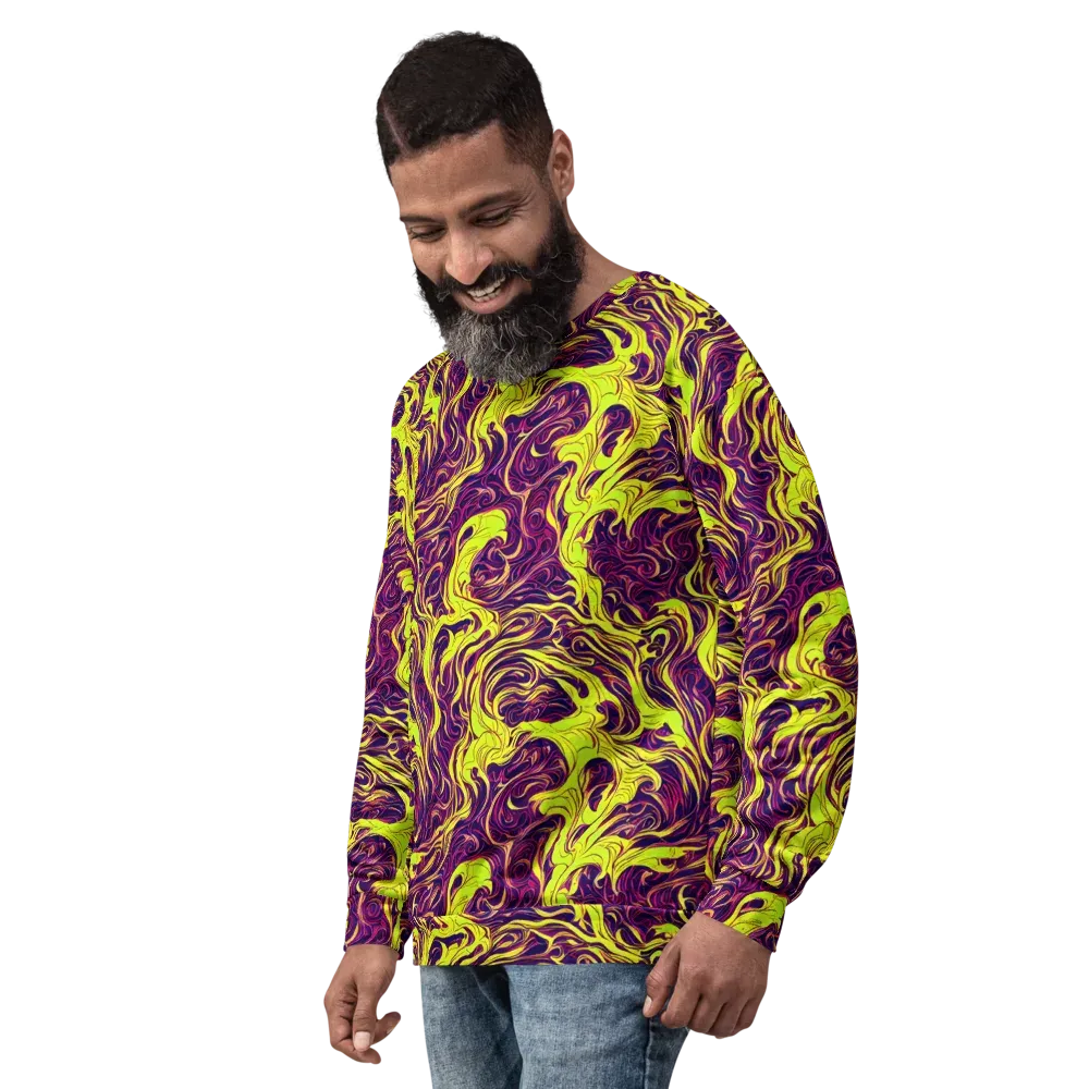 Fluoro Labyrinth on Sweatshirt — Left Front