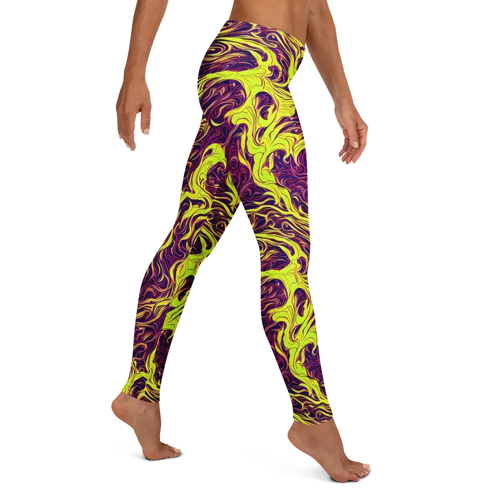 Fluoro Labyrinth on Leggings — Right