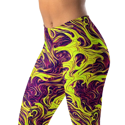 Fluoro Labyrinth on a Leggings