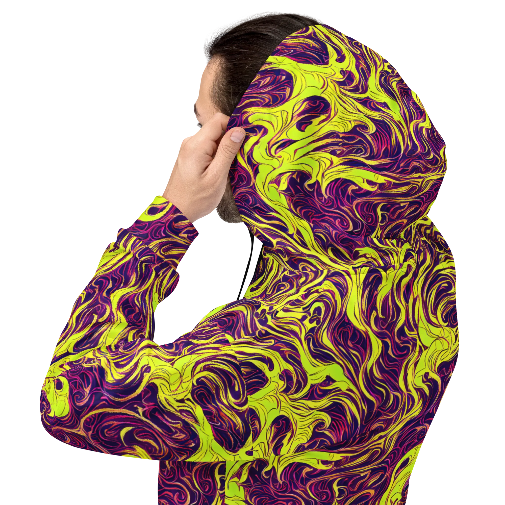 Fluoro Labyrinth on Hoodie — Back