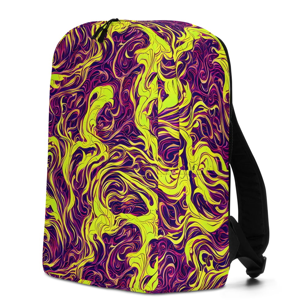 Fluoro Labyrinth on Minimalist Backpack — Left