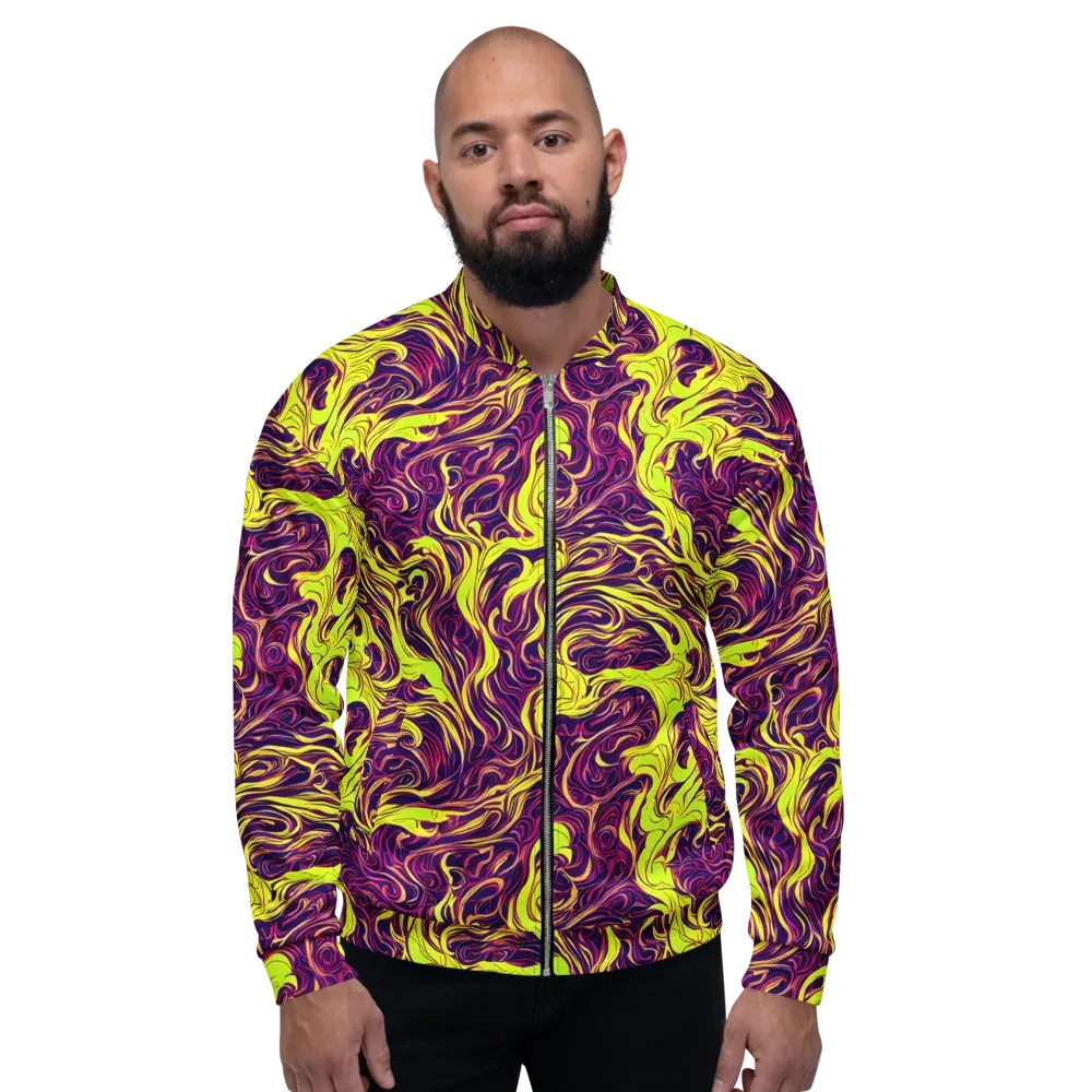 Fluoro Labyrinth on Bomber Jacket — Front
