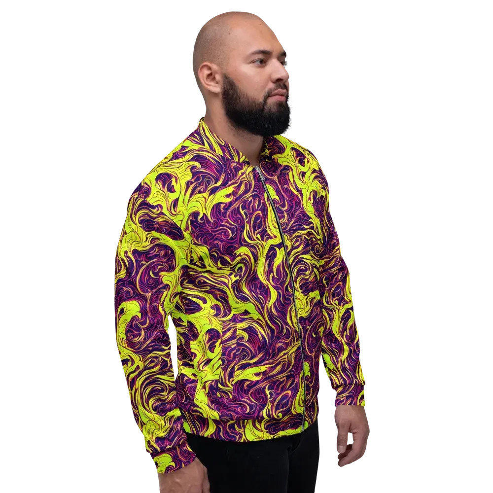 Fluoro Labyrinth on Bomber Jacket — Right