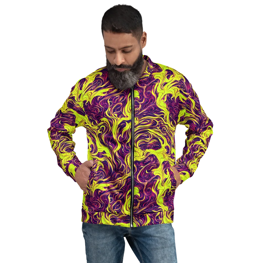 Fluoro Labyrinth on Bomber Jacket — Front