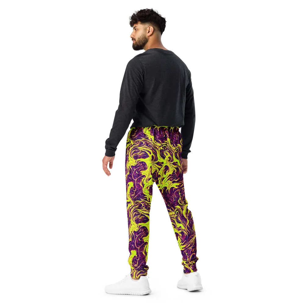 Fluoro Labyrinth on Men's Joggers — Back