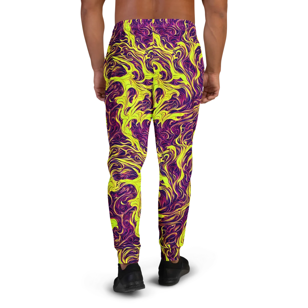 Fluoro Labyrinth on Men's Joggers — Back