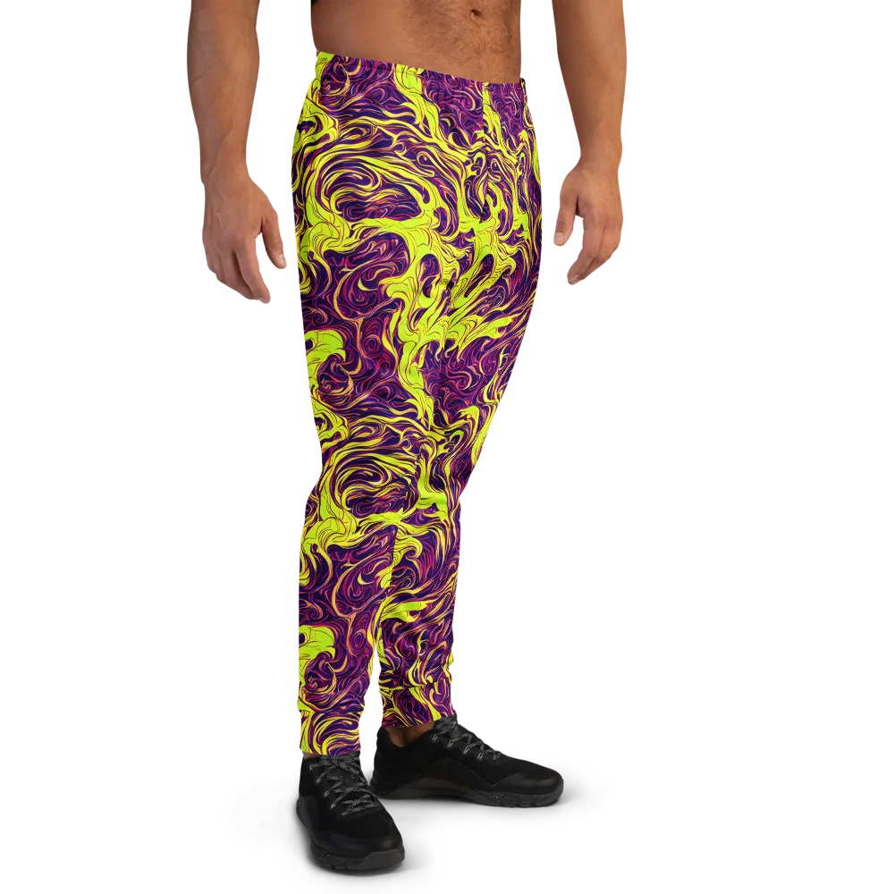 Fluoro Labyrinth on Men's Joggers — Right