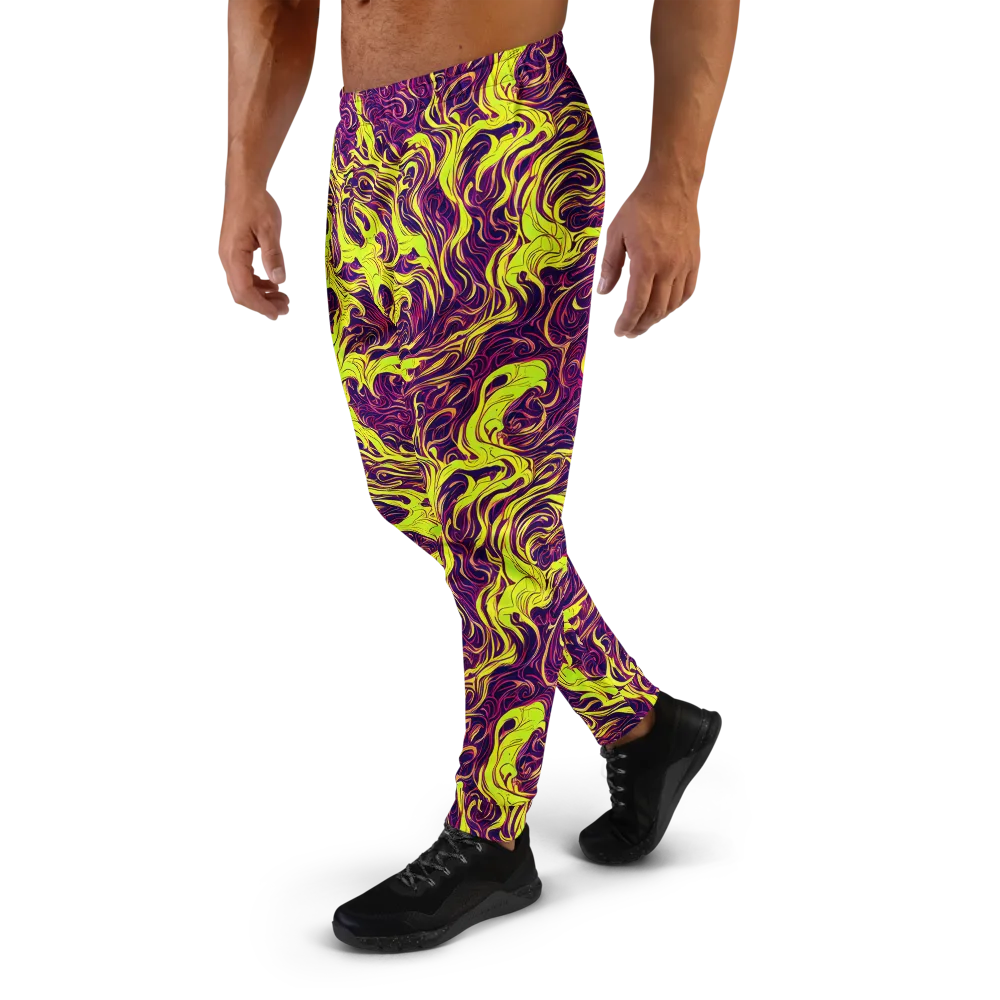 Fluoro Labyrinth on Men's Joggers — Left