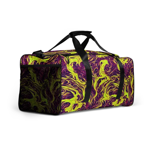 Fluoro Labyrinth on a Duffle Bag