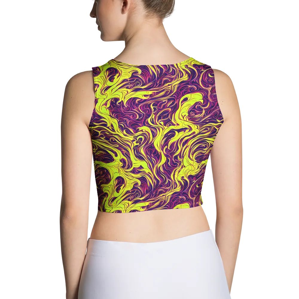 Fluoro Labyrinth on Crop Top — Back
