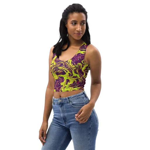 Fluoro Labyrinth on a Crop Top